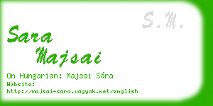 sara majsai business card